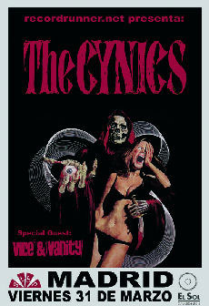 Gig poster for The Cynics in Madrid