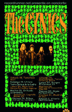 Gig poster for The Cynics 2006 Spain tour dates