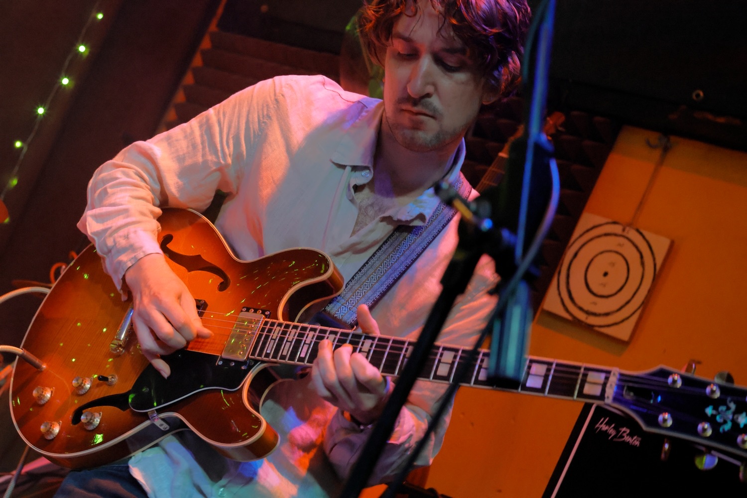 The Drags guitarist on stage