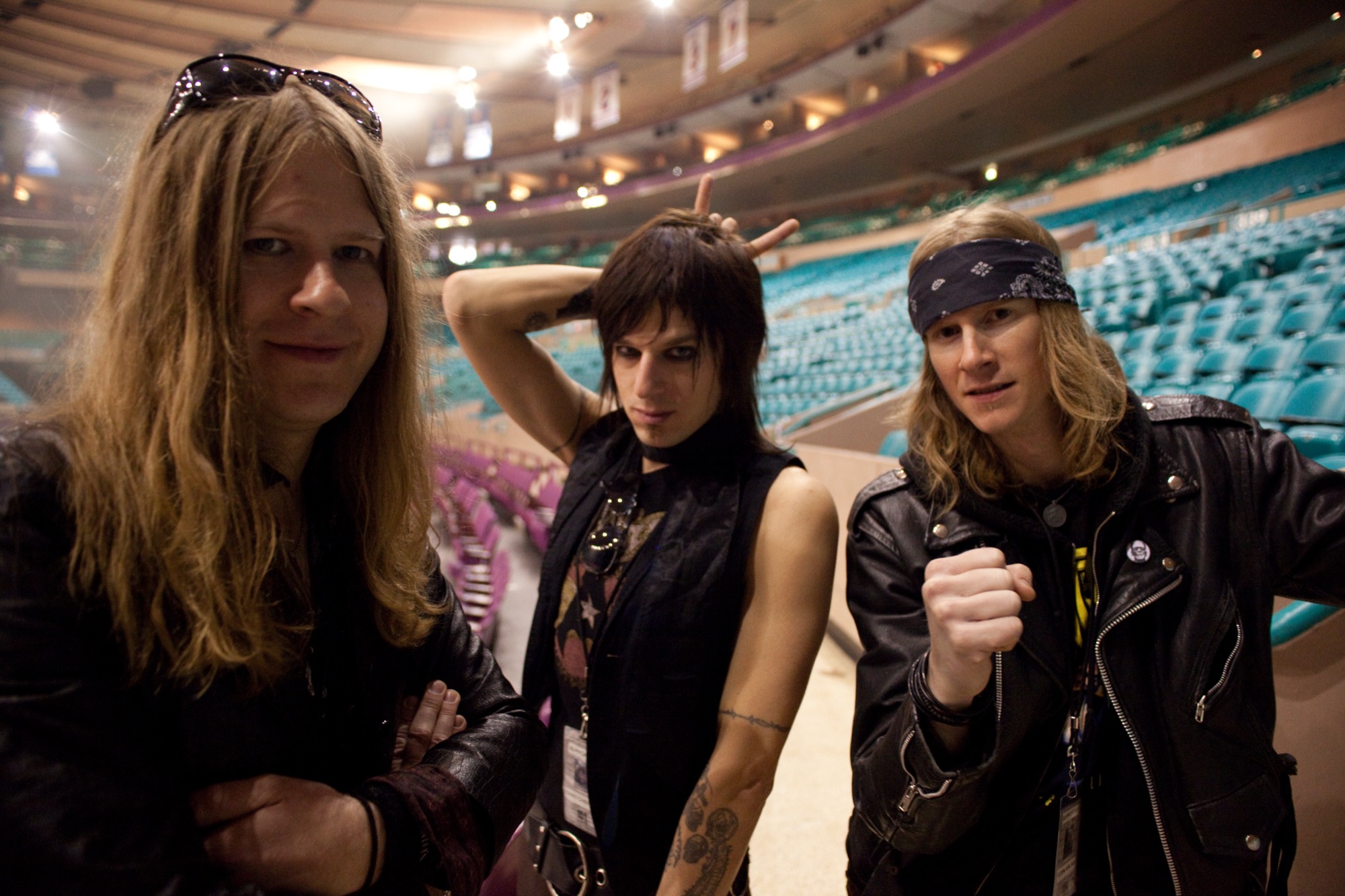 The Last Vegas backstage at the arena