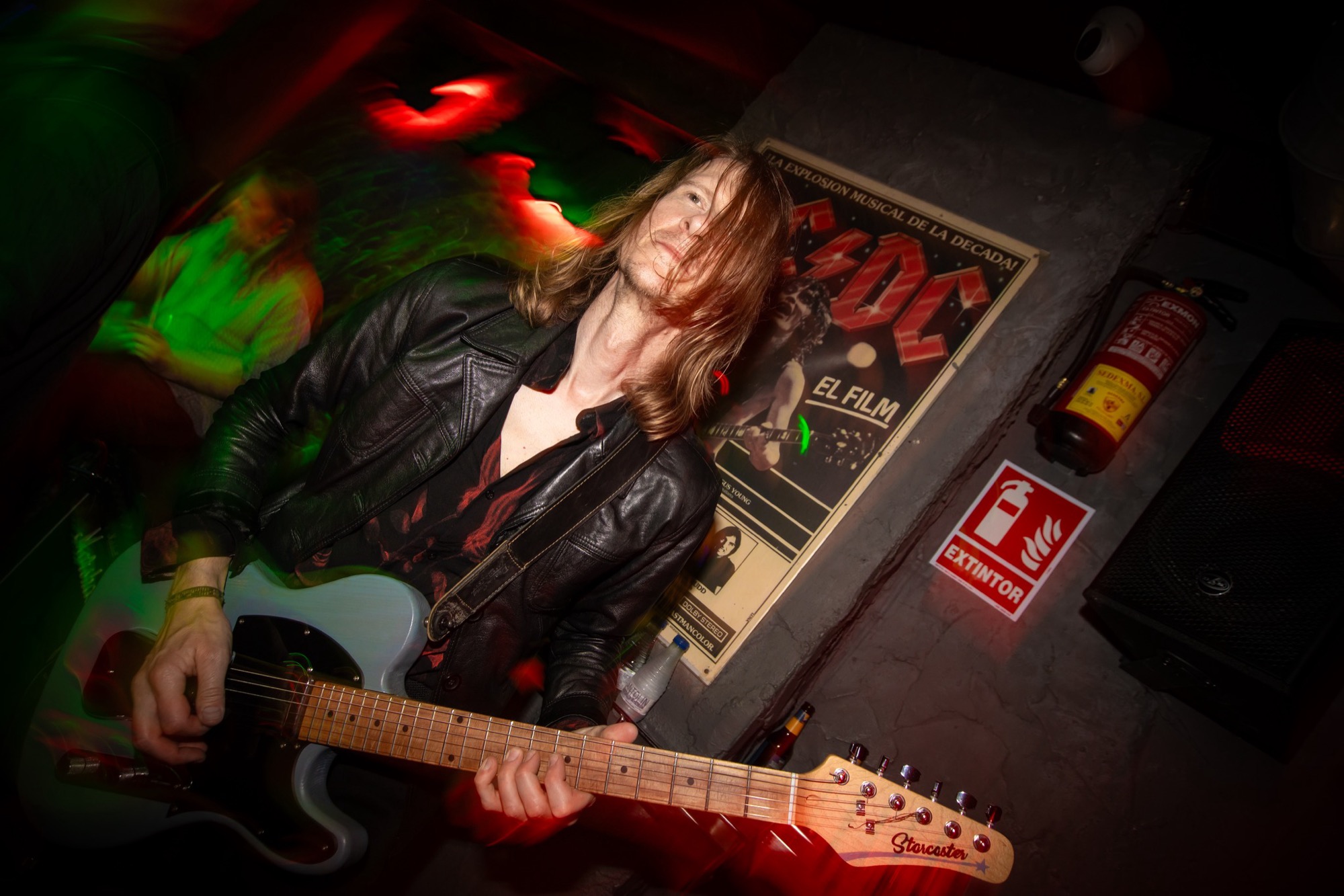 The Midnight Calls guitarist on stage in Spain