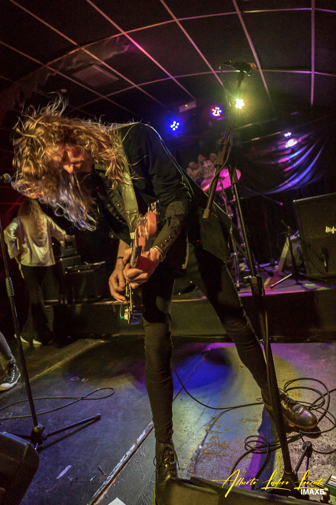Adam Arling on stage with Warrior Soul