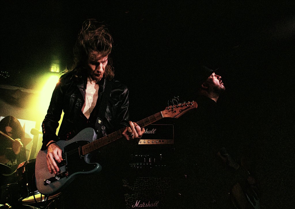 Adam Arling on guitar with Warrior Soul